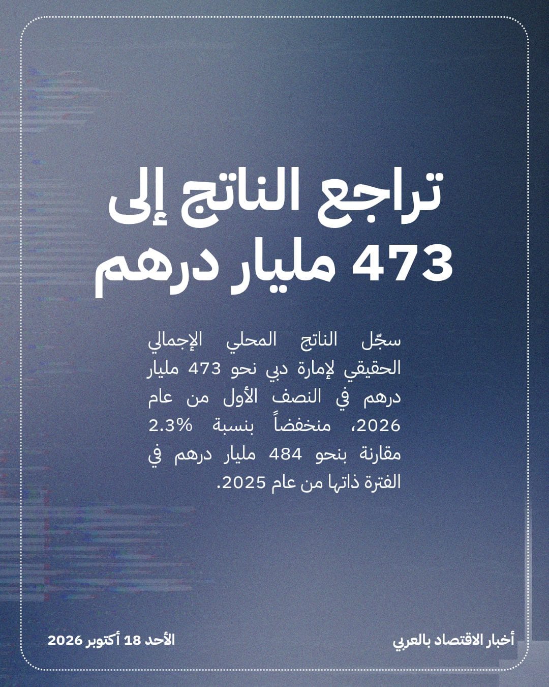 انخفاض الناتج المحلي الحقيقي لدبي بنسبة 2.3% — الشريحة 2