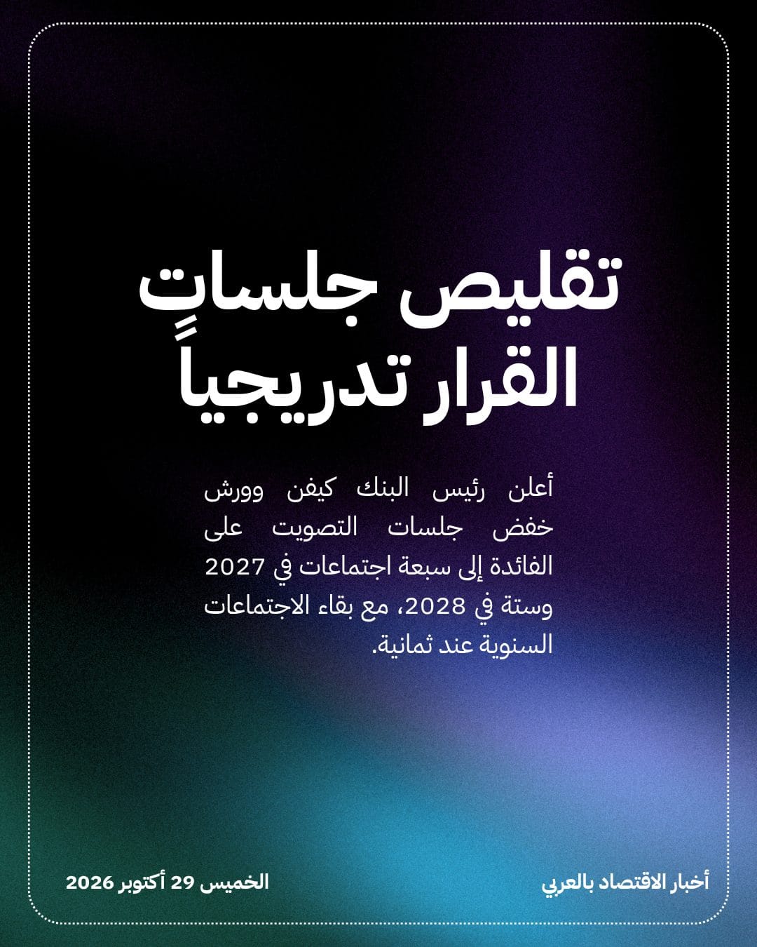 الاحتياطي الفيدرالي يثبت الفائدة ويقلص اجتماعات التصويت — الشريحة 3