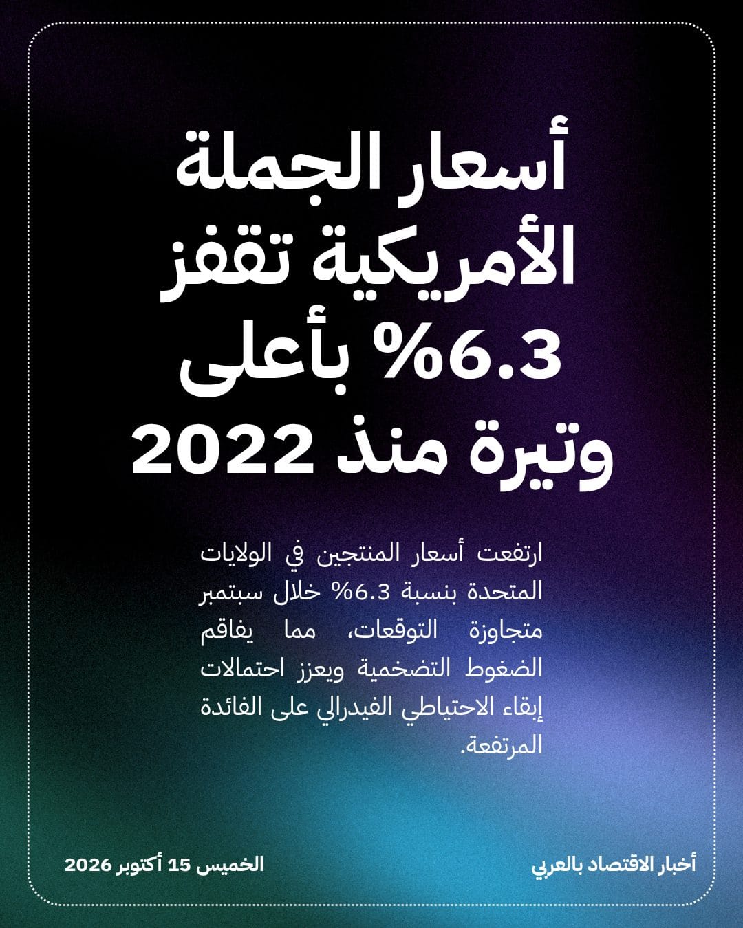 أسعار الجملة الأمريكية تقفز 6.3% بأعلى وتيرة منذ 2022