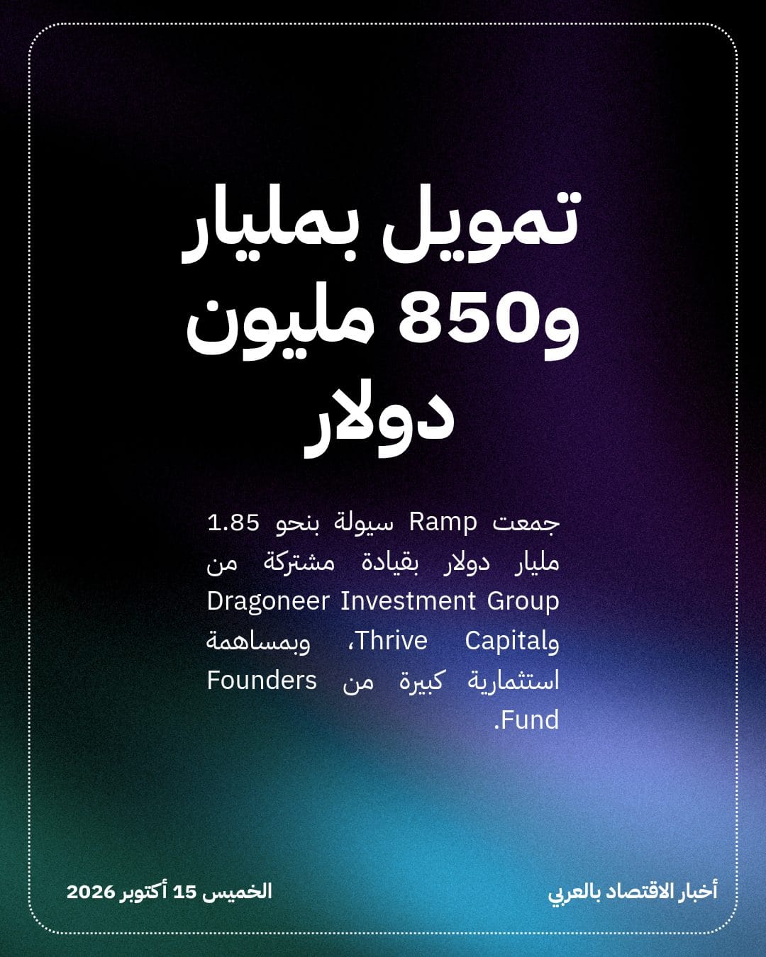 تقييم منصة Ramp يقفز إلى 60 مليار دولار — الشريحة 2