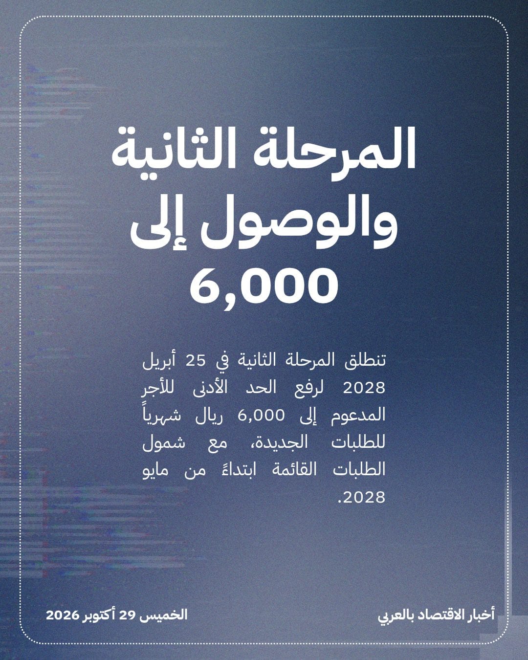 صندوق «هدف» يرفع الحد الأدنى للأجر المدعوم تدريجياً — الشريحة 3
